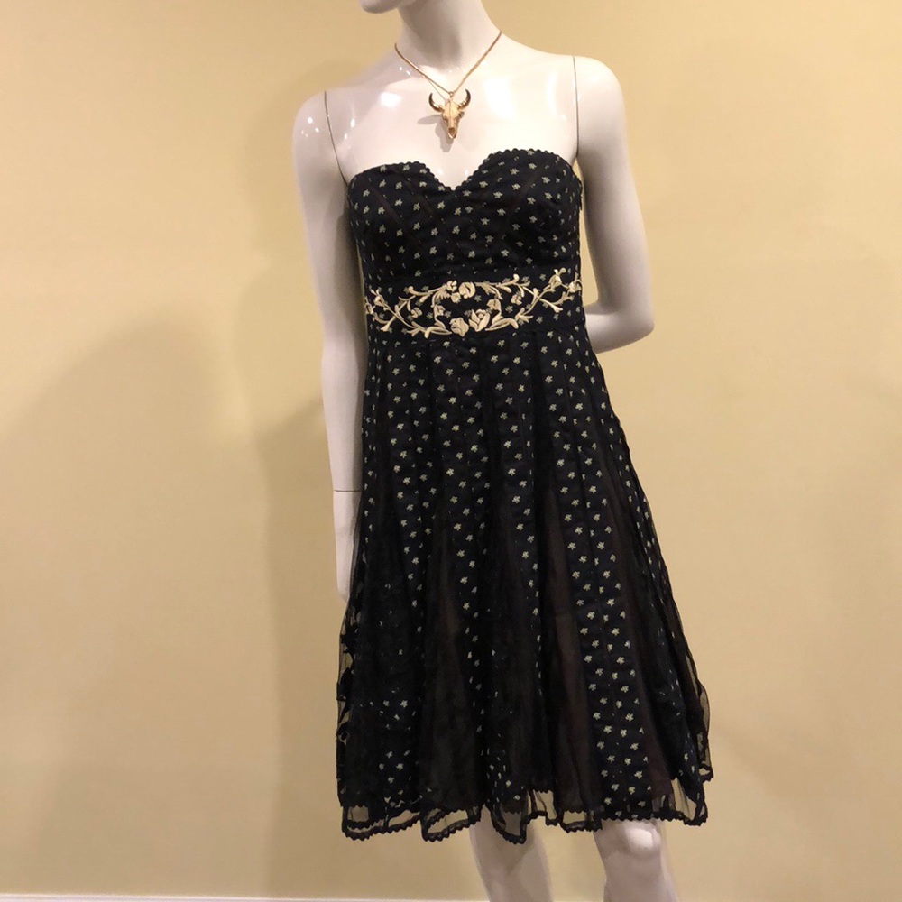 EUC Anthropology Lithe Strapless Dress - Sz 4
